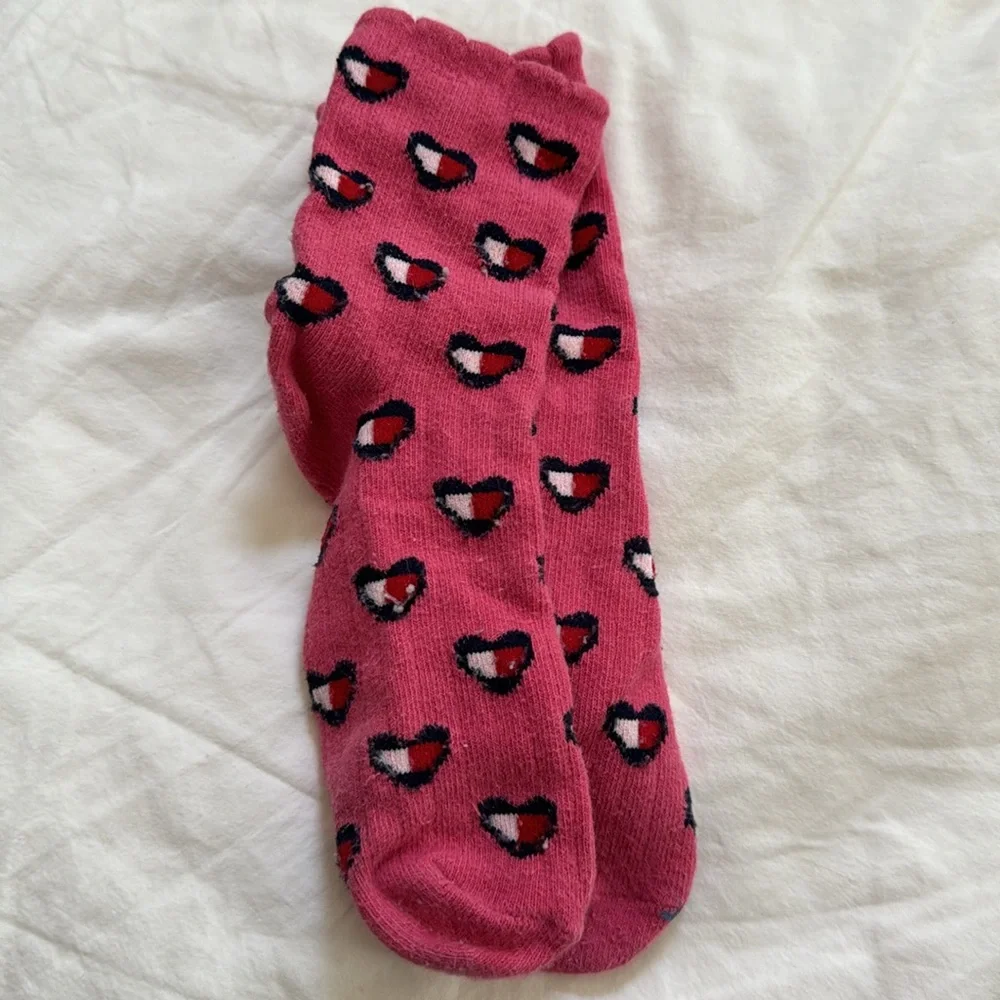 Girls sock bundle. Three pair Tommy Hilfiger girls socks and one pair Vans peds.